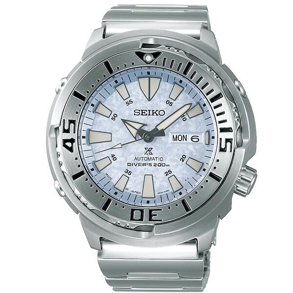 Pre-owned Seiko Prospex Sbdy053 Baby Tuna Mechanical Automatic Watch Ice Blue Dial 48mm