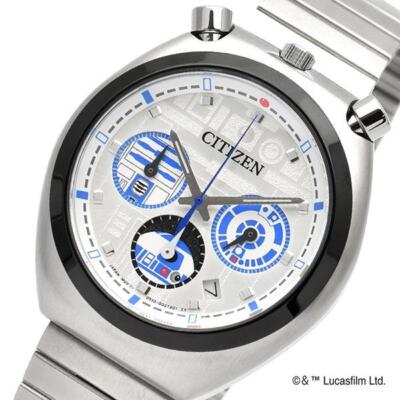 Pre-owned Citizen An3666-51a Star Wars Tsuno Chrono R2-d2 Quartz Mens Watch Japan