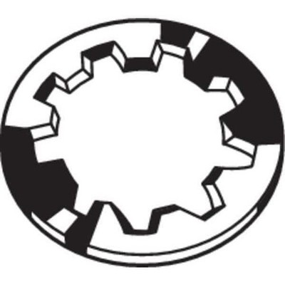 Internal Tooth Lock Washer 4 Stainless Steel 50 Pack Type A Plain Finish Silver