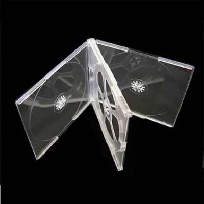 1 High Quality 10mm Quad CD Jewel Cases with Clear Tray JC4DCC(D3) FREE SHIP