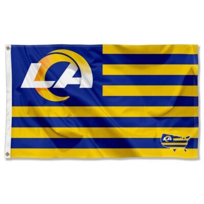 LOS ANGELES RAMS 3'X5' FLAG BANNER ***100% Full Color On Both Sides Of Flag***