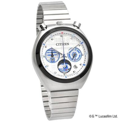 Pre-owned Citizen An3666-51a Star Wars Tsuno Chrono R2-d2 Quartz Mens Watch Japan