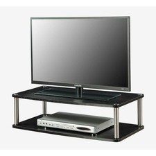 2 Niveles TV Monitor Soporte Muebles De Madera Organizadora