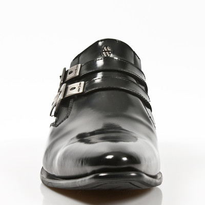 NEW ROCK ROCK BOOTS UNISEX PUNK GOTHIC STIEFEL - STYLE 2246 S5 SCHWARZ