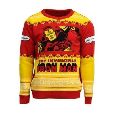 Christmas Jumper Invincible Iron Man- UK S / US XS New Official Numskull