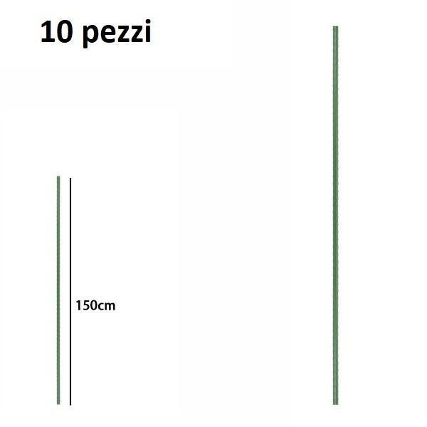Set 10 Pezzi Bastone Bastoncini Di Supporto Per Serre 150cm dfh