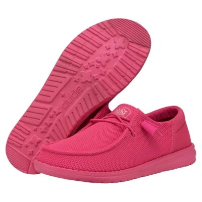   Hey Dude Shoes  Wendy Funk Mono Electric Pink , Slip On Loafers  