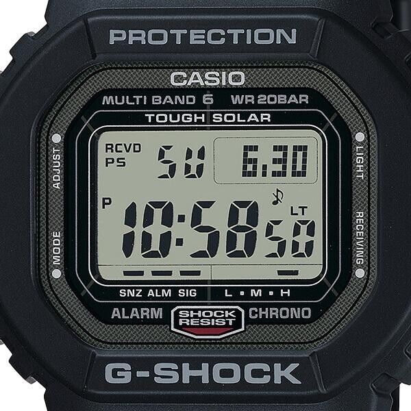 Pre-owned Casio G-shock Gw-5000u-1jf Radio Solar Digital Multiband 6 Black Men's Watch