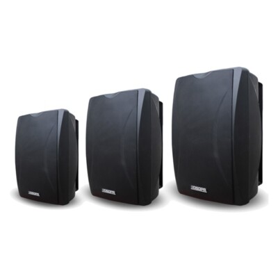 Outdoor Indoor Patio Bluetooth Wall Mount Speakers Waterproof (Black)