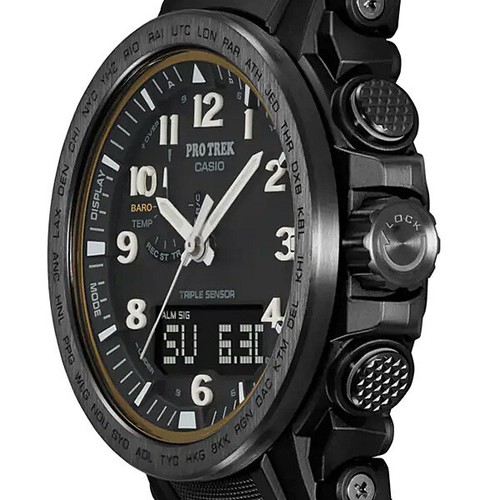 Pre-owned Casio Prw-51fc-1jf [pro Trek Eco-materials Radio Wave Solar Model]