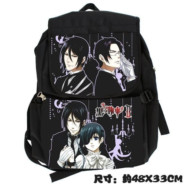 Black Butler Kuroshitsuji Sebastian Ceil Backpack Cosplay School