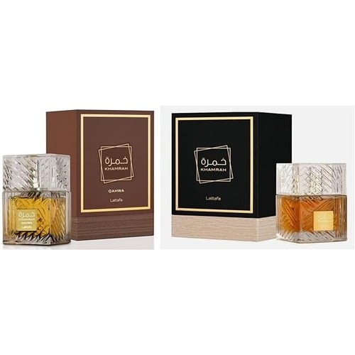Khamra Qahwa &BADEE AL OUD &Fakhar 香水セット Amazon.com : Lattafa Khamrah For Unisex 3 Piece Gift Set