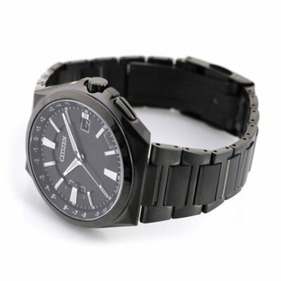 Pre-owned Citizen Attesa Cb0215-51e Eco-drive Direct Flight Atomic Titanium Men Watch