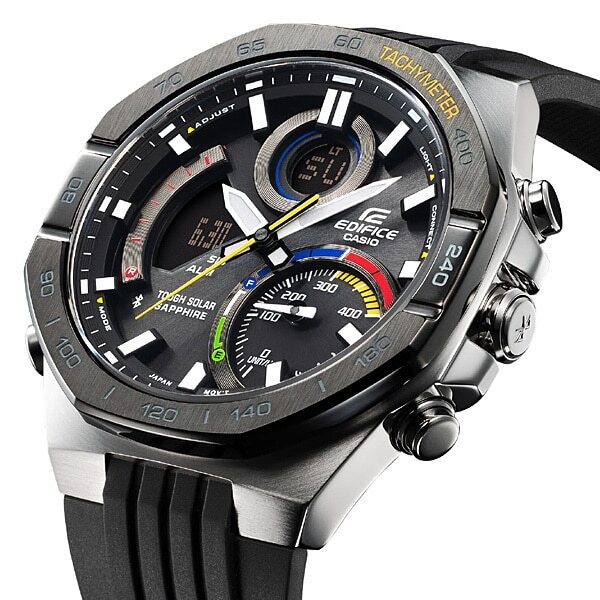 Pre-owned Casio Edifice Ecb-900ymp-1ajf Racing Multi-color Series Bluetooth Solar Watch