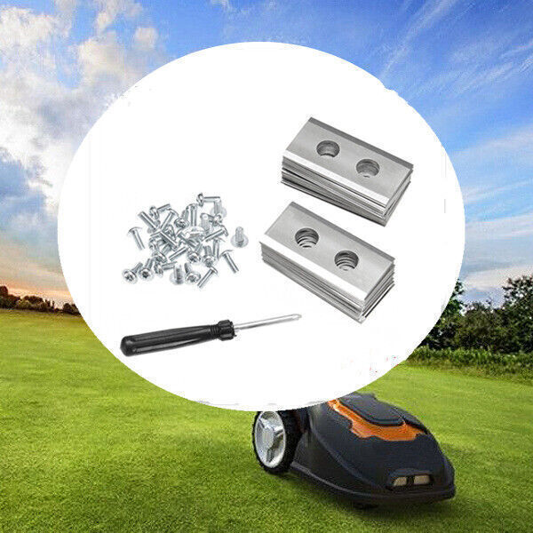 30 Stainless Steel Mower Blade Parts Replacement +60Pcs Screws For Worx Landroid