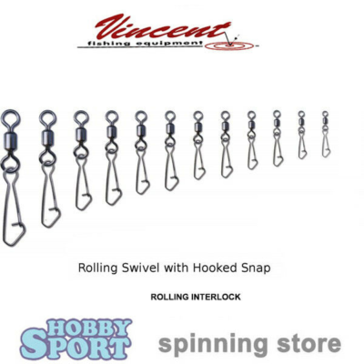 2 BUSTE ROLLING INTERLOCK SIZE 20 GIRELLA con MOSCHETTONE 0182 VINCENT SPINNING