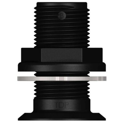 TruDesign Skin Fitting 1 inch BSP Recess Black