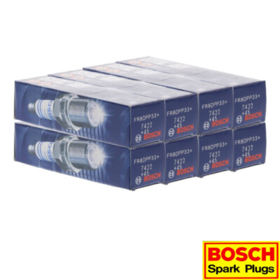 New Set of 8 Bosch Double Platinum Spark Plugs 7422 for Chrysler Toyota Mercedes