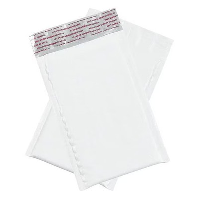 Bubble Lined Poly Mailers, 4"x8", White, PK500