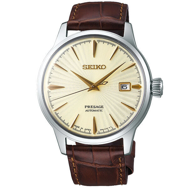 Pre-owned Seiko Presage Sary109 Cocktail Time Mechanical Automatic Watch Ivory Dial 40.5mm