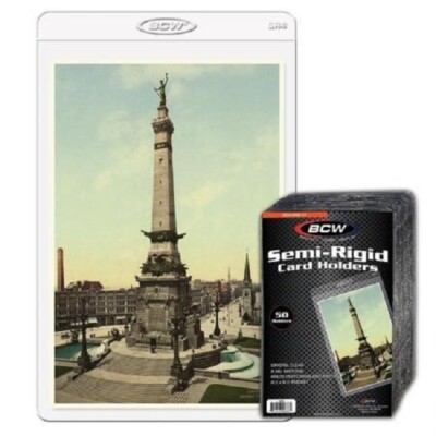 50 BCW Quality Semi-Rigid Card Holder #4 For Standard Postcards 4 1/2 x 7 1/8 