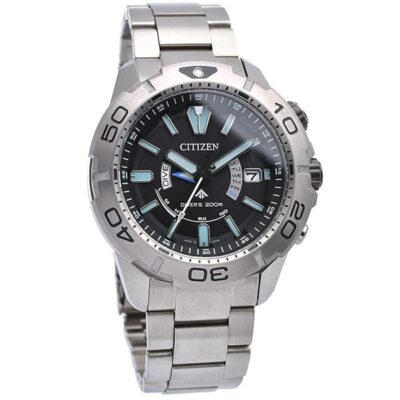 Pre-owned Citizen Promaster Marine Eco-drive As7141-60e Black Solar Men's Watch In Box
