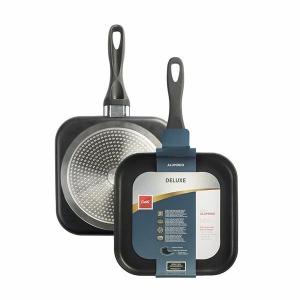 Bistecchiera 24x24cm Antiaderente Con Manico Alluminio Deluxe bal