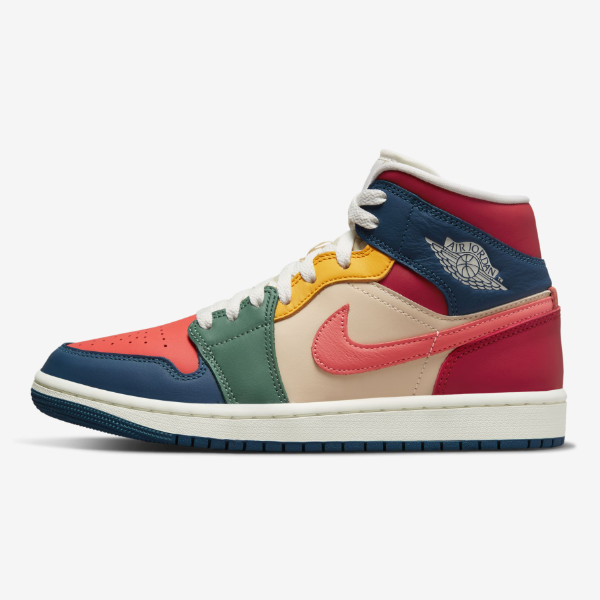 

Женские кроссовки Nike Air Jordan 1 Mid (DN3738-400), разноцветные, Multicolor, Nike Air Jordan 1 Mid