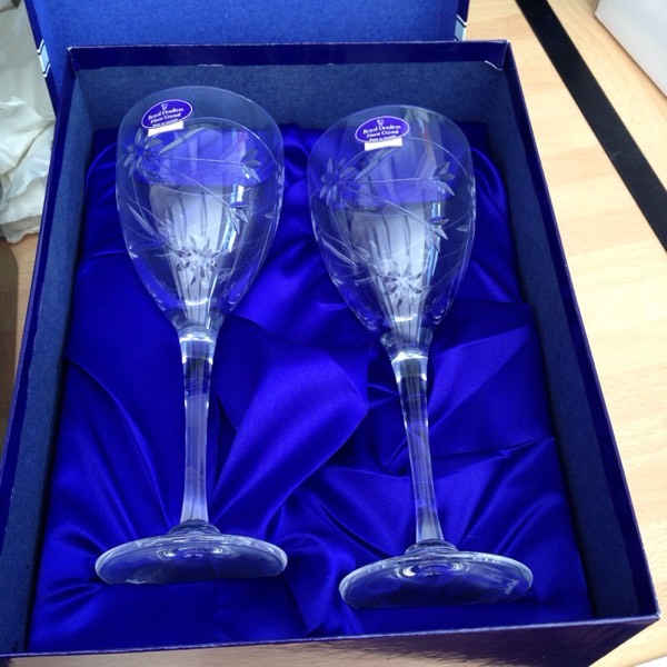 Royal Doulton finest crystal Jasmine glasses in Cambridge