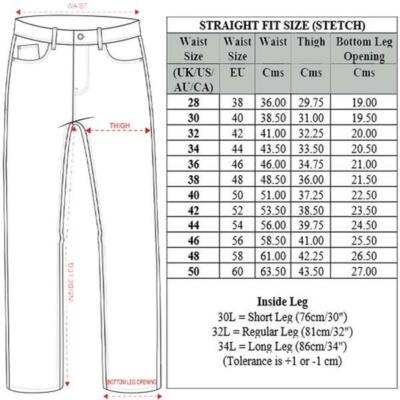 Kruze Mens Basic Straight Leg Stretch Jeans New Denim Regular Big Tall All Waist