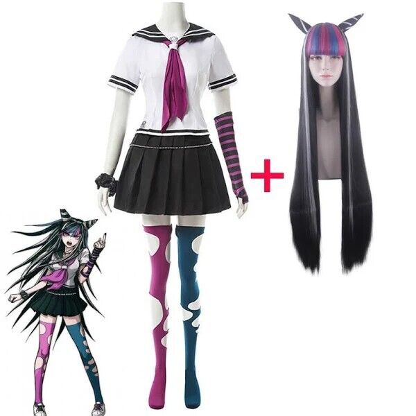 Danganronpa Ibuki Mioda Anime Cosplay High School Uniform *WIG INCLUDED!*
