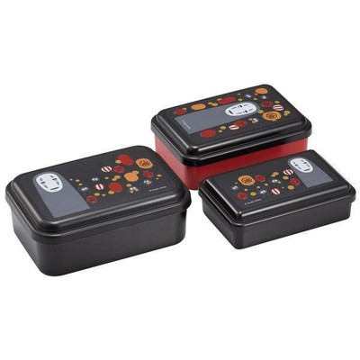 Kaonashi Sealable Container Set of 3 Bento Box Lunch Box Spirited Away Character