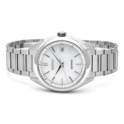 Pre-owned Seiko Astron Astron Sbxy029 Silver Solar Radio Controlled Men's Watch In Box