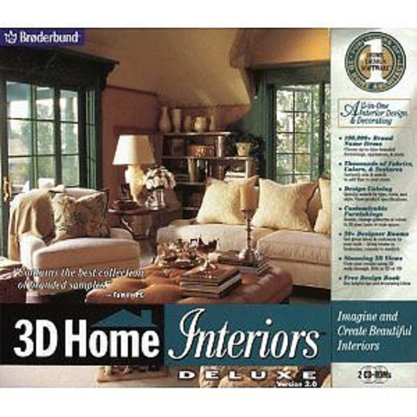 NEW 3D Home Interiors Deluxe 2.0 - Interior Decorating Software