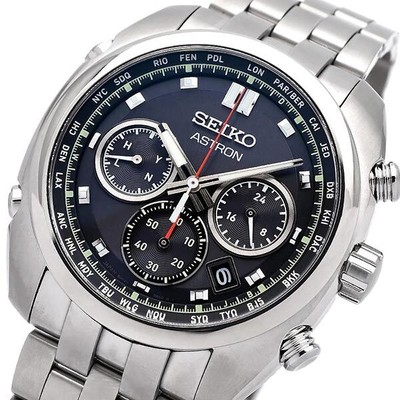 SEIKO SEIKO ASTRON ORIGIN SBXY027 BLACK TITANIUM CHRONOGRAPH SOLAR MEN WATCH BOX