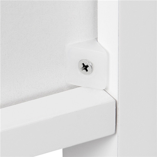 Wood Bathroom Floor Cabinet Storage Organizer Free Standing with Drawer and Door