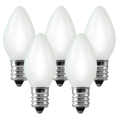 25 C7 White Ceramic Replacement Bulbs Christmas Party Holiday Wedding 