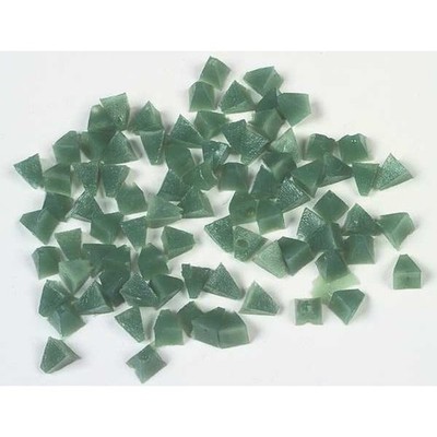 Raytech Plastic Tumbler Media 1/4 in Green Pyramid Vibratory Finishing Deburring