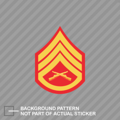 E-6 Staff Sergeant Insignia Sticker Decal Vinyl usmc marine corps