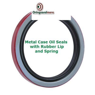 Metric Oil and Grease Seal 15 x 28 x 7mm Single Lip Metal Case w/ spring