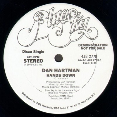 Dan Hartman - Hands Down (12'', Promo) (Very Good Plus (VG+)) - 1013054370