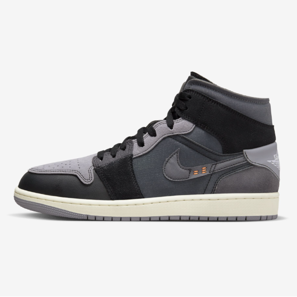 

Кроссовки Nike Air Jordan 1 Mid SE Craft (DM9652-001), «Цементно-серый», Expeditedship, Cement grey, Nike Air Jordan 1 Mid SE Craft