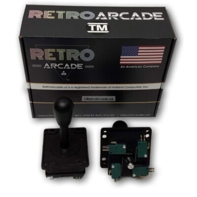 One Competition Style Arcade Joystick Black, 4 or 8 way play by RetroArcade.us
