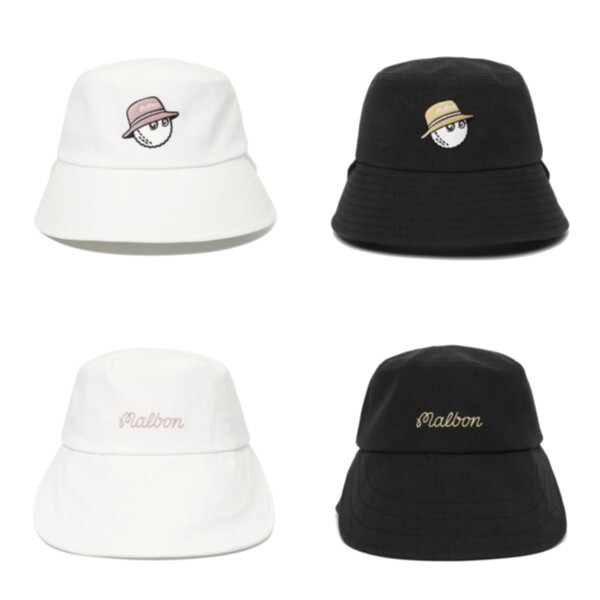 ハット Malbon Golf UNBALANCE BUCKET HAT BLACK WOMAN M5142PHT20BLK Malbon Golf] Quilted Bucket Hat BLACK (WOMAN) | eBay