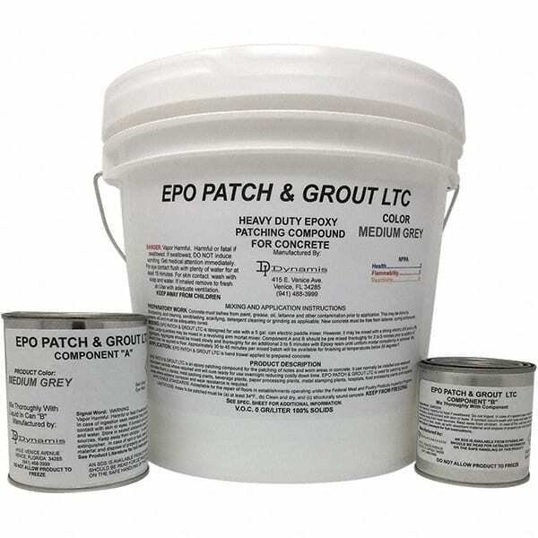 2 Gallon Tub Gray Epoxy Concrete Repair Medium, 5 Sq Ft Coverage