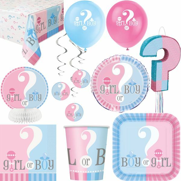Babyparty Dekoration Party Deko Baby Shower Set Junge Mädchen hellblau rosa