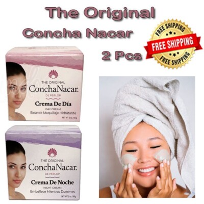Set de 2 Pcs CONCHA NACAR CREAM,  1 DAY CREAM & 1 NIGHT CREAM 56g