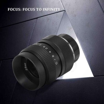 Television TV Lens/CCTV Lens for C Mount Camera 25mm F1.4 in Black E6Z6