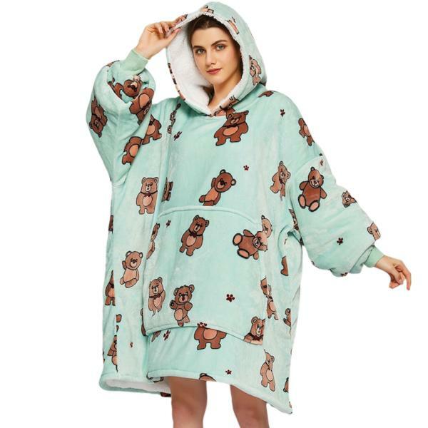 Teddy blanket hoodie hotsell