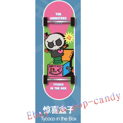 POPMART THE MONSTERS LABUBU Finger Skate Boarding Cartoon Skateboard-tycoco Box